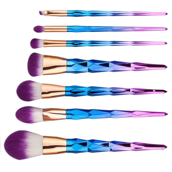 Ombre Unicorn Makeup Brush Set 7pcs - Picture 3 of 7